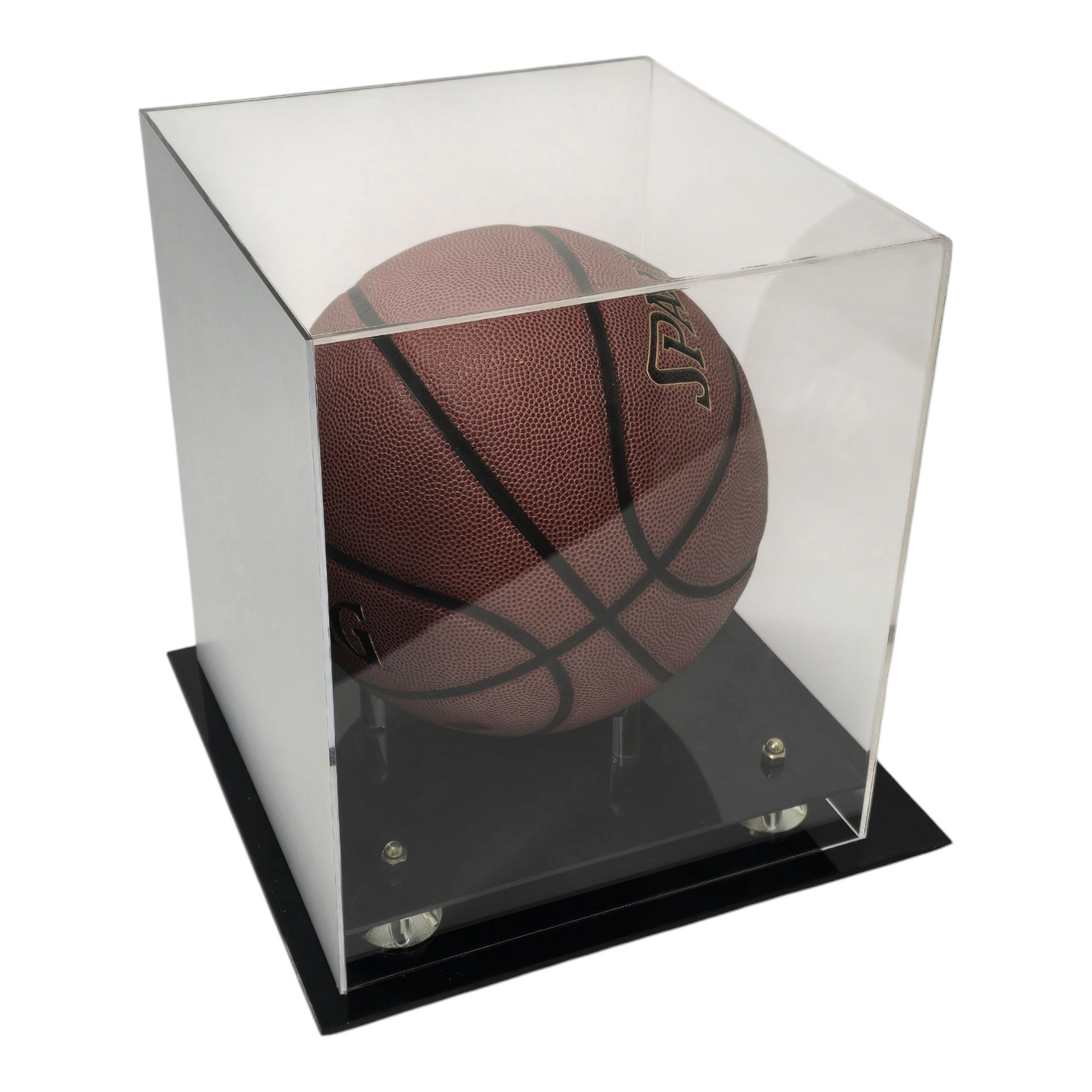 Acrylic Display Case for Full Size Basketball with Mirror