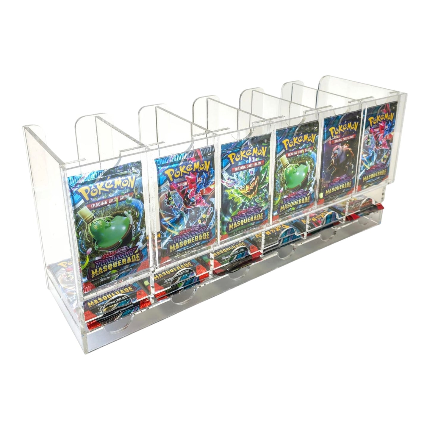 Acrylic Booster Pack Dispenser for TCG Packs (6 Slots)