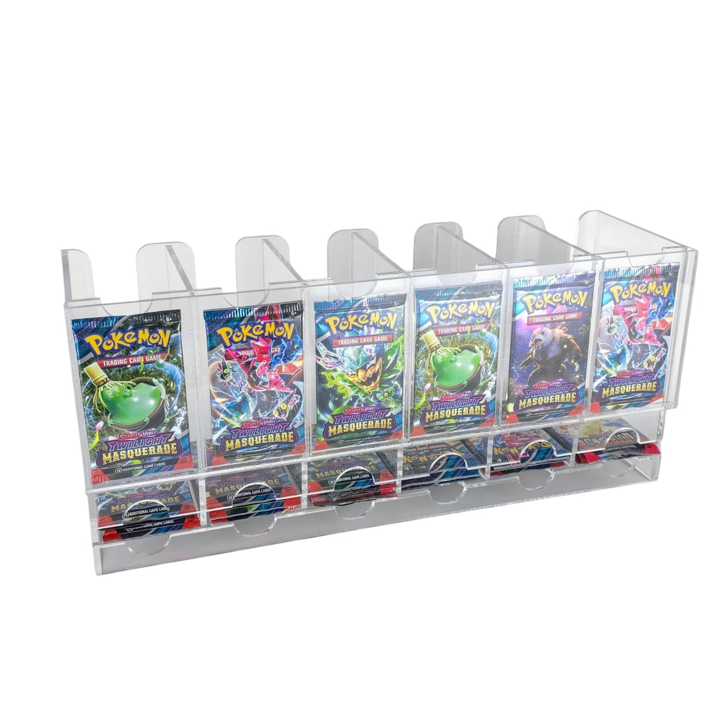 Acrylic Booster Pack Dispenser for TCG Packs (6 Slots)