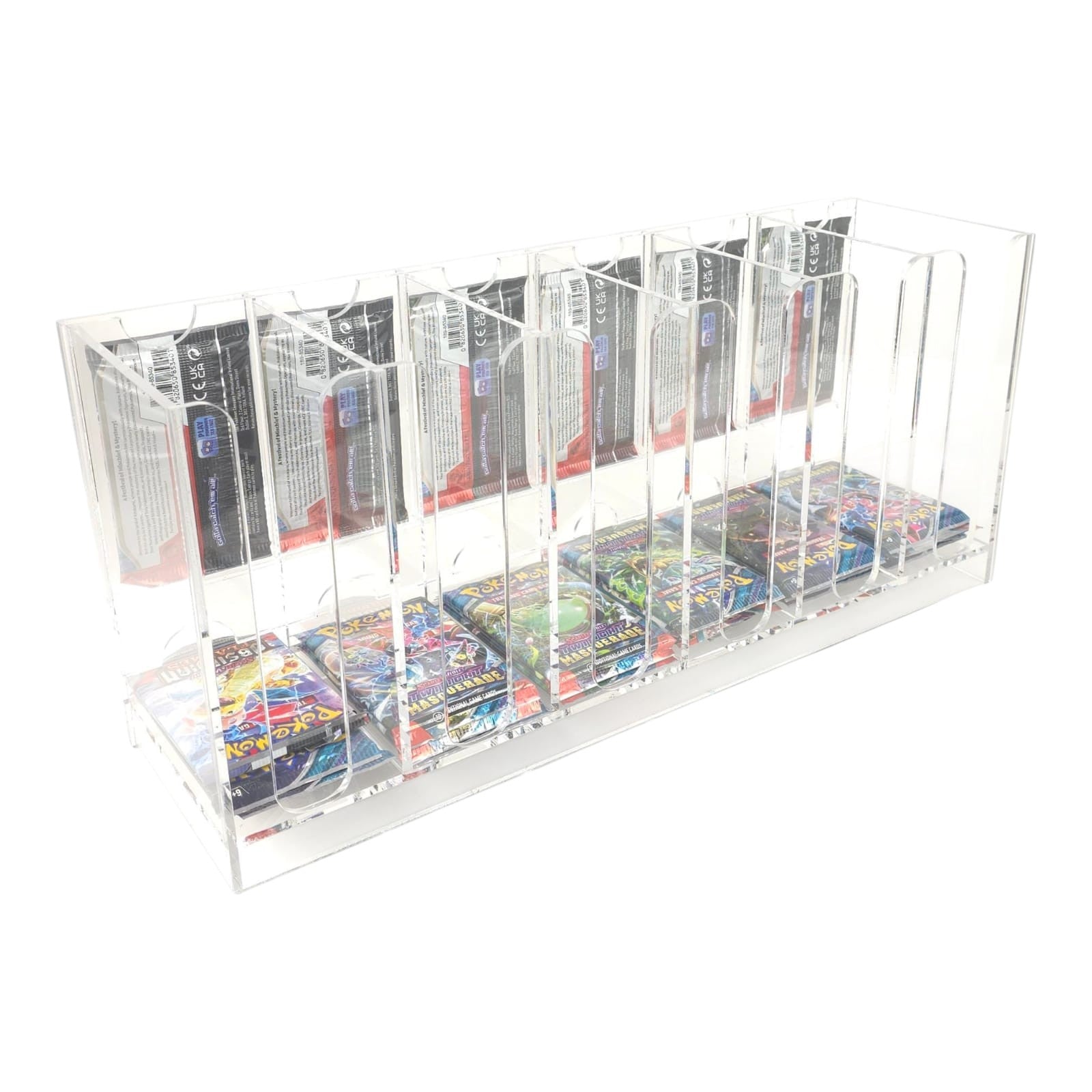 Acrylic Booster Pack Dispenser for TCG Packs (6 Slots) Display Safes Acrylic Booster Pack Dispenser for TCG Packs (6 Slots) Display Safes