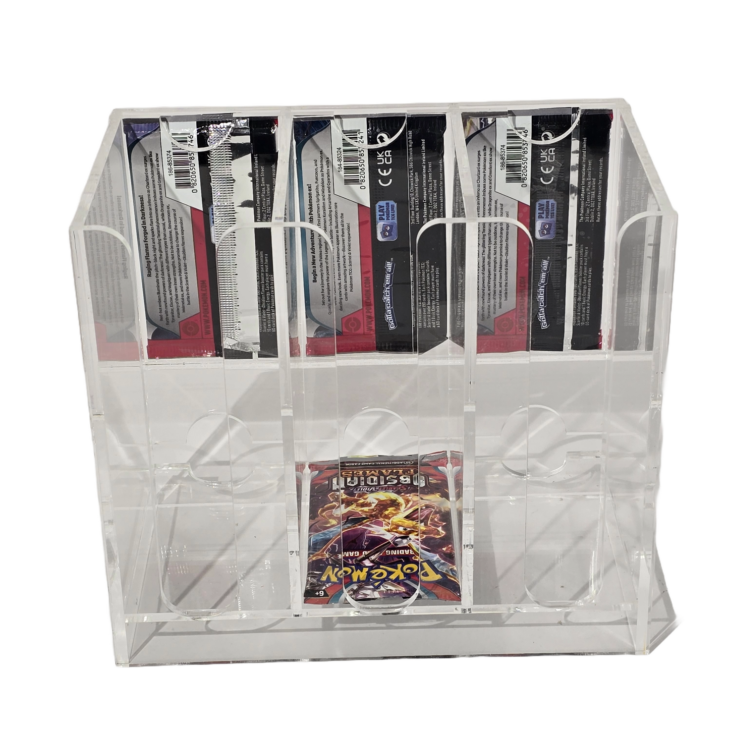 Acrylic Booster Pack Dispenser for TCG Packs (3 Slots)