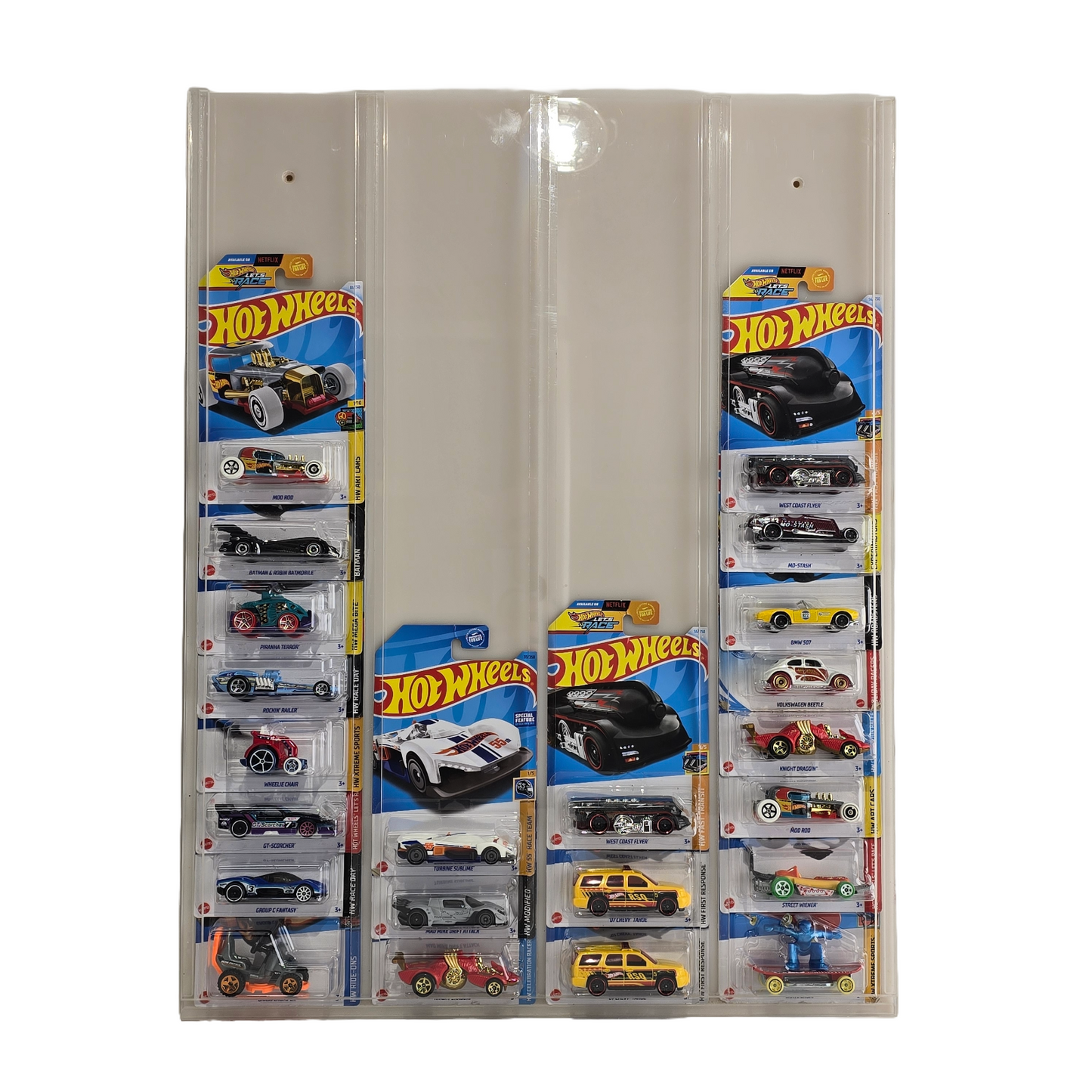 Acrylic Display for Hot Wheels 4 Column Car Wall Holder