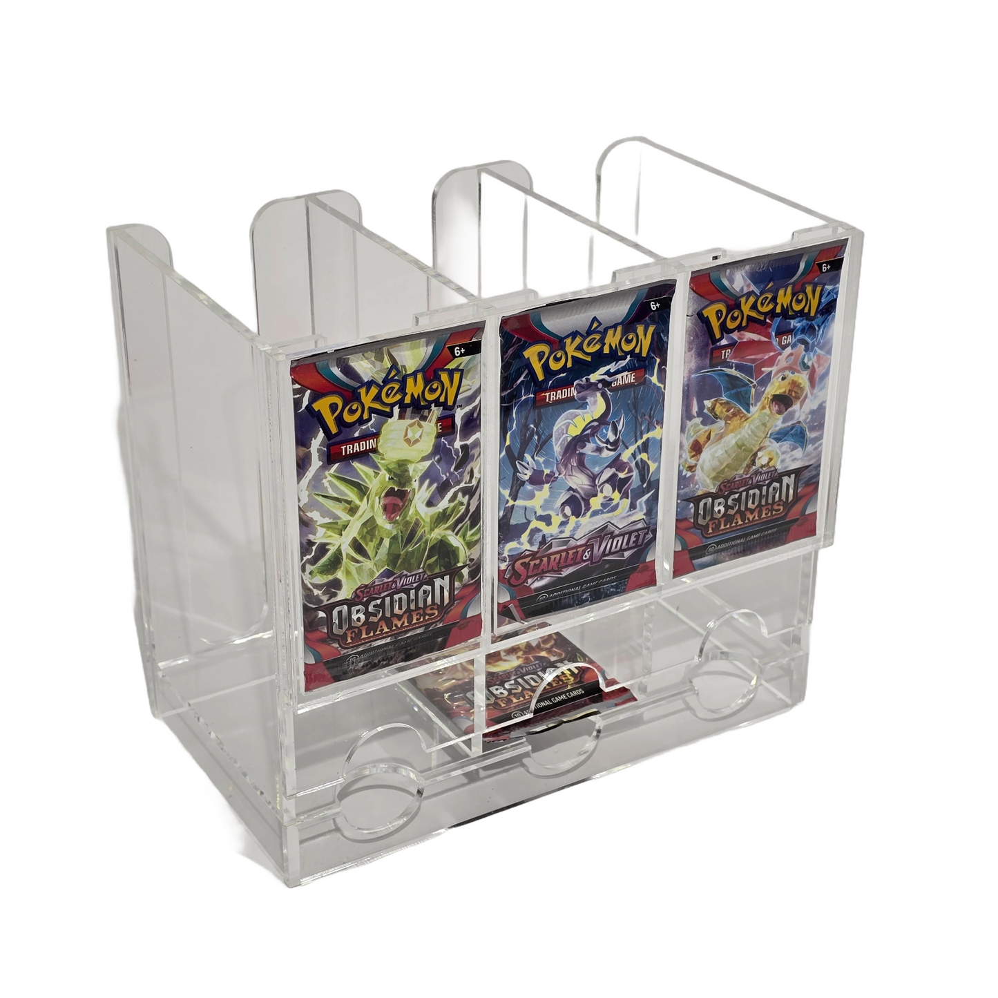 Acrylic Booster Pack Dispenser for TCG Packs (3 Slots)